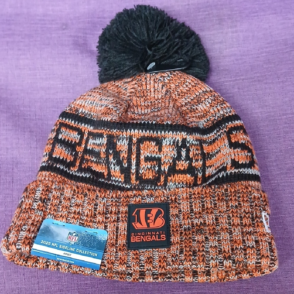 NFL Sideline Collection Knit Beanie - Orange and Black